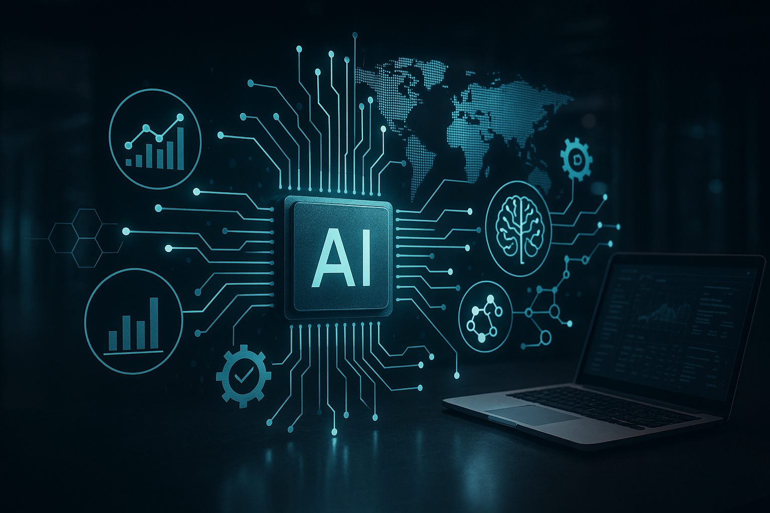 AI technology automating customer support and business processes for smarter operations.